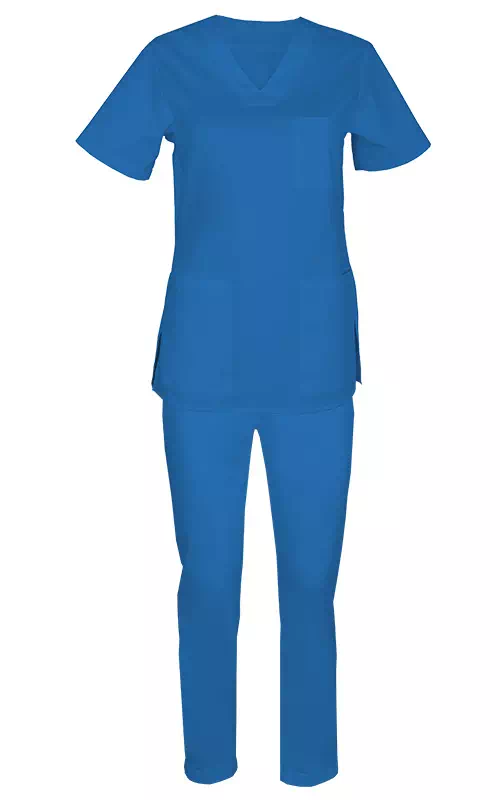niebieski strój medyka